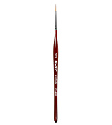 Кисть Roubloff синтетика имитация колонка/ страйпер 5/0 / ручка фигурная бордовая DS43R