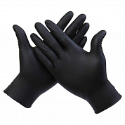 Перчатки Vinil/Nitril Blend Gloves Черные  50пар размер S,M