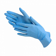 Перчатки Vinil/Nitril Blend Gloves Голубые 50пар размер S, M