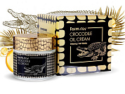 FarmStay, Крем для лица Crocodile Oil Cream с жиром крокодила, 70г